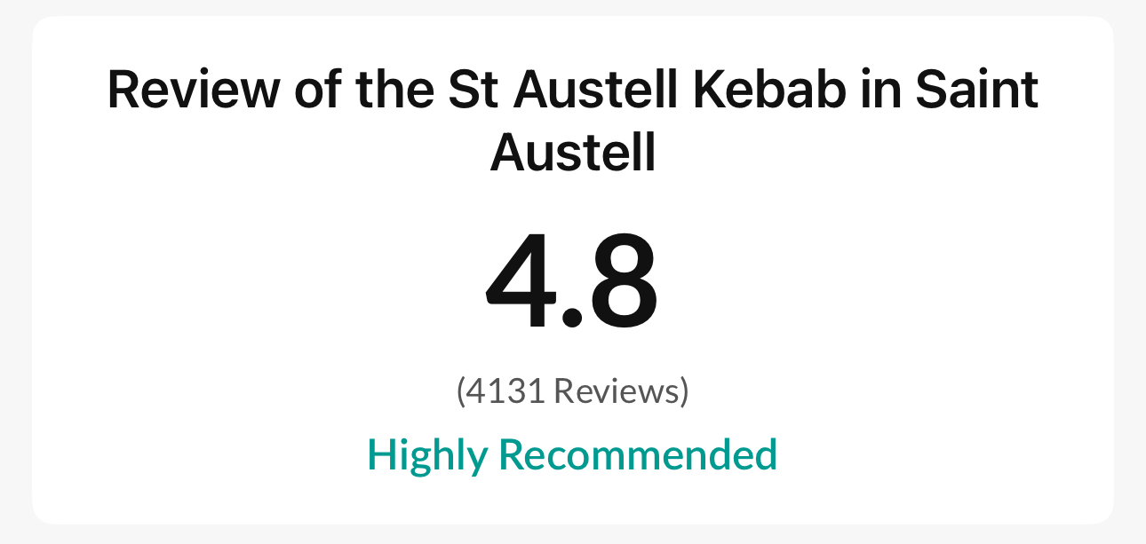 Photo of St Austell kebab - 41 High Cross St, St Austell, Saint Austell PL25 4AN